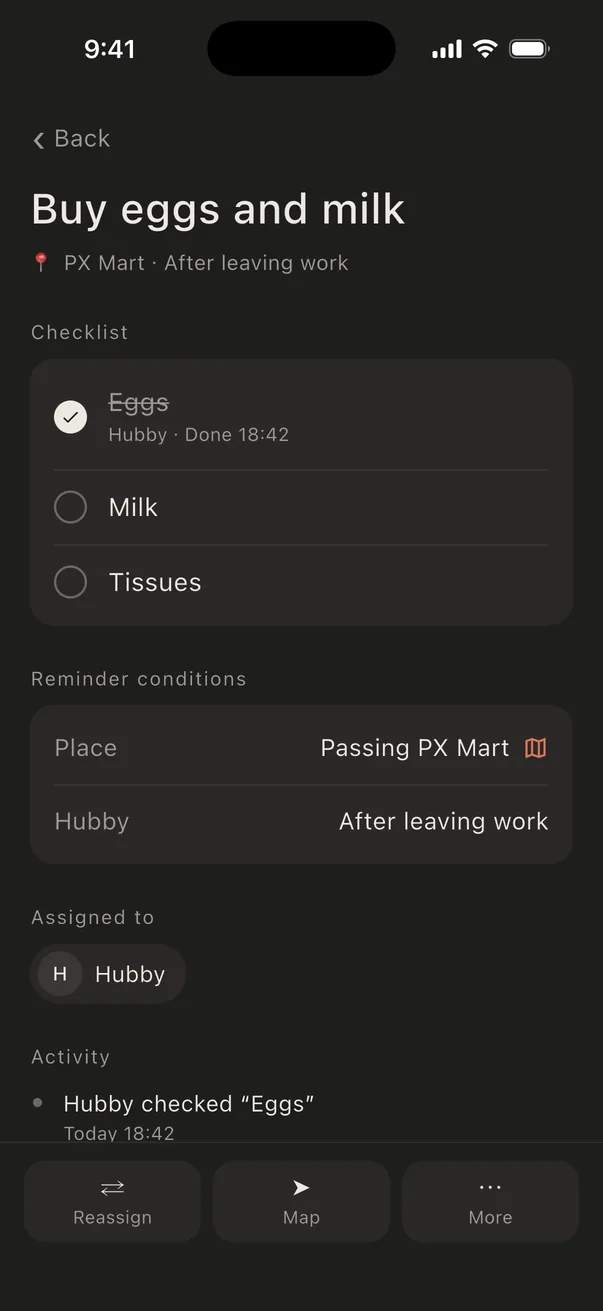To-do details: remind Hubby at PX Mart after he leaves work